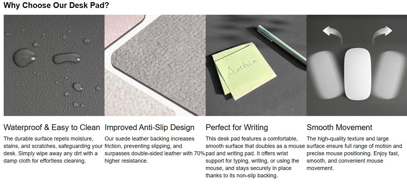 AuraDesk Premium Desk Mat