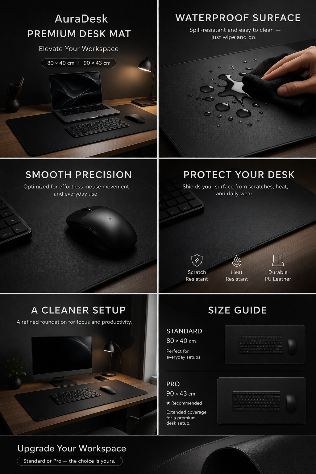 AuraDesk Premium Desk Mat