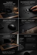 AuraDesk Premium Desk Mat